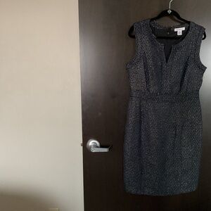 NWOT Liz Claiborne blue dress with gold details throughout